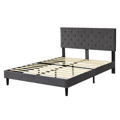 Levede Bed Frame Double Size Mattress Grey-1954802930125246464