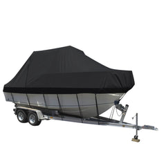 Boat Cover 12-14 FT Trailerable Weatherproof Black 14FT-1954802947657437184