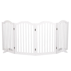 PaWz Wooden Pet Gate Dog Fence Safety White-1954802550205190144