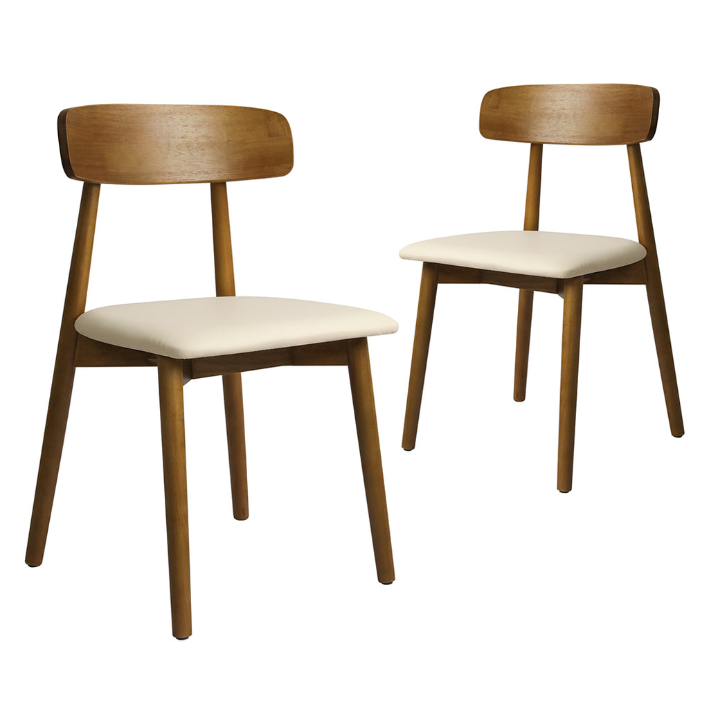 Levede 2x Dining Chairs Kitchen Chair Walnut-1954802997401882624