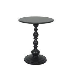 Levede Side Table Vintage End Round Black-1954802989973770240