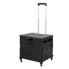Folding Shopping Trolley Cart Portable Black-1954802609630089216