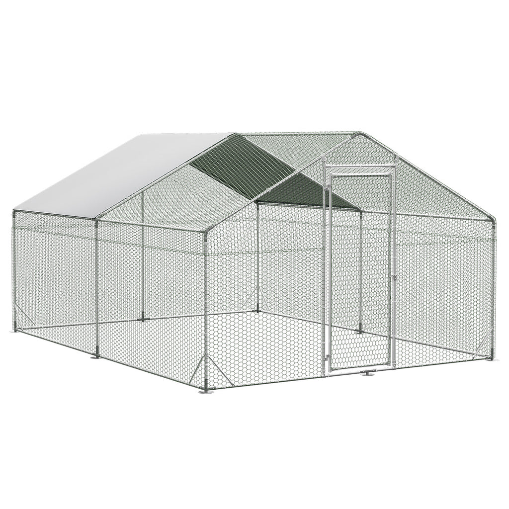 Pawz 400x300x194cm Large Metal Walk-in Chicken Coop Cage-1954802467145388032