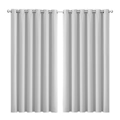 2x Blockout Curtains Panels 3 Layers Grey-1954802972772929536