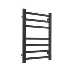 Heated Towel Rail Warmer Rack Wall Mounted Black-1954802747891126272