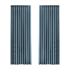 Marlow 2XBlockout Curtains Chenille 132x250 Blue-1954802975318872064