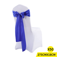 Multicoloured Chair Sashes Fabric Covers Navy-1954802695449743360