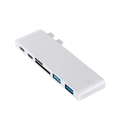 USB 3.0 Type-C HUB 6 Port Powered Adapter Silver-1954802839935127552