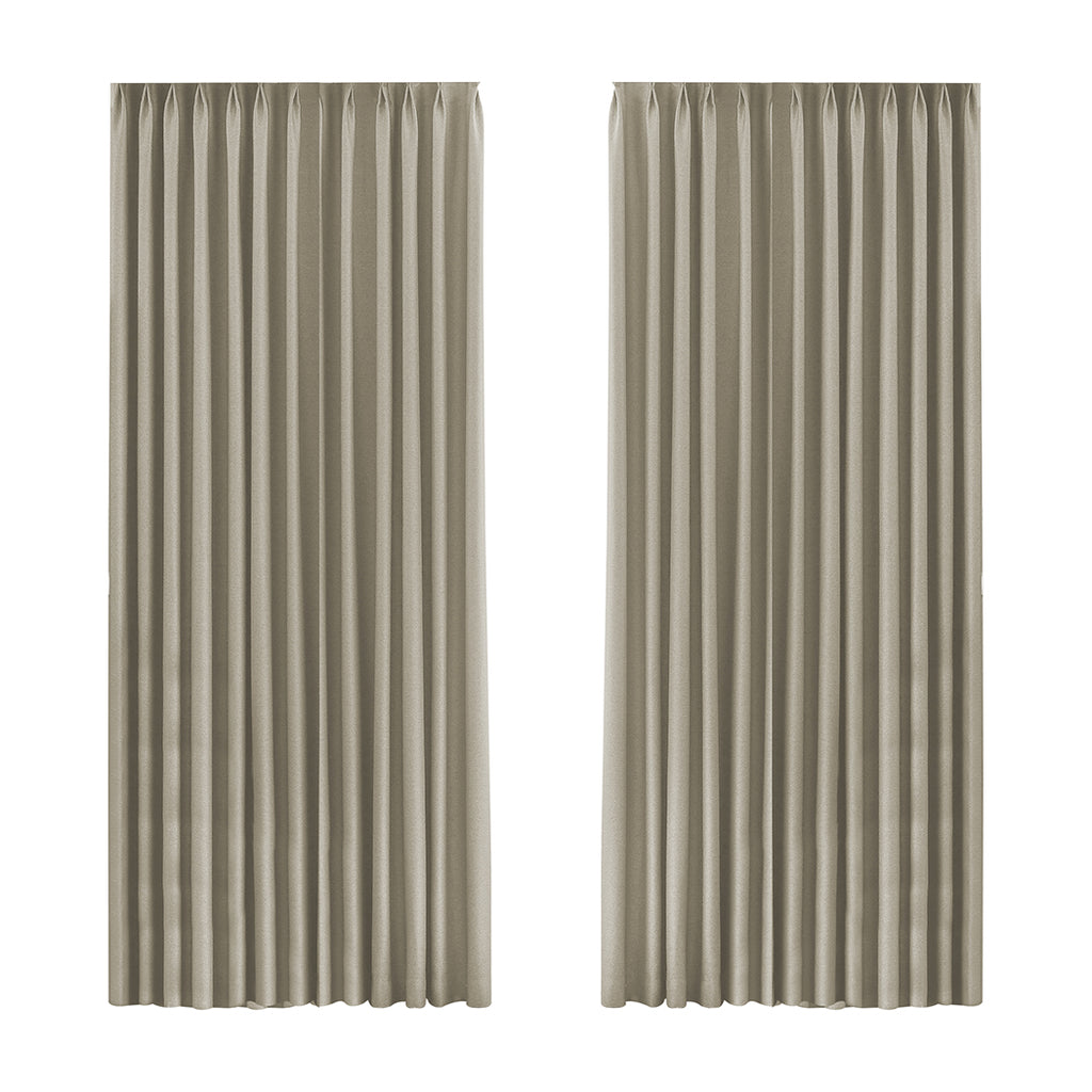 Marlow 2XBlockout Curtains Chenille 180x250 Coffee CD1016-180x250-DG-1954802976510054400