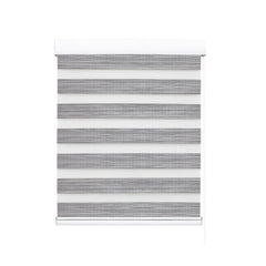 Marlow Blackout Zebra Roller Blind Curtains 90x210 Grey-1954802974920413185