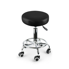 2x Levede Swivel Salon Barstool Hairdressing Black-1954802613006503937