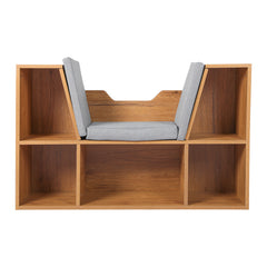 Levede Kids Bookcase Toys Box Shelf Brown-1954802614667448321