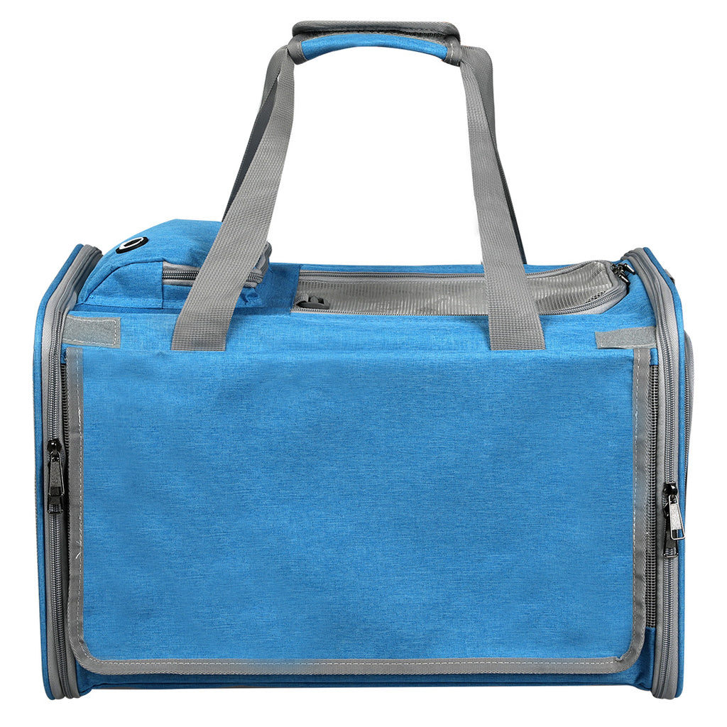 Pawz 3 in 1 Pet Soft Crate Dog Cat Carrier XL Size Blue-1954802466226835457
