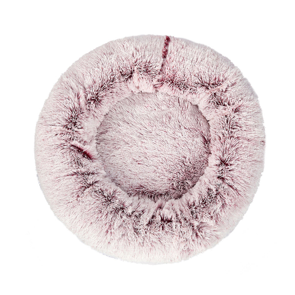 PaWz Pet Bed Cat Dog Donut Nest Calming M Pink Medium-1954802519125397505