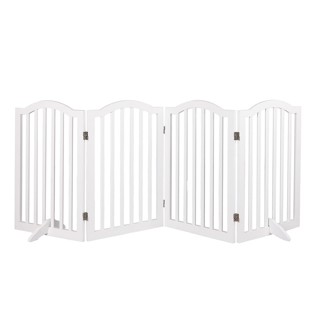 PaWz Wooden Pet Gate Dog Fence Safety White-1954802550205190145