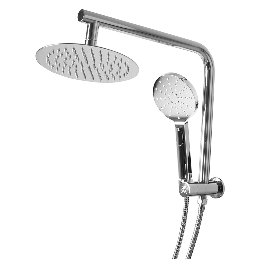 Shower Head High Pressure Set Rain Round Silver-1954802953172946945