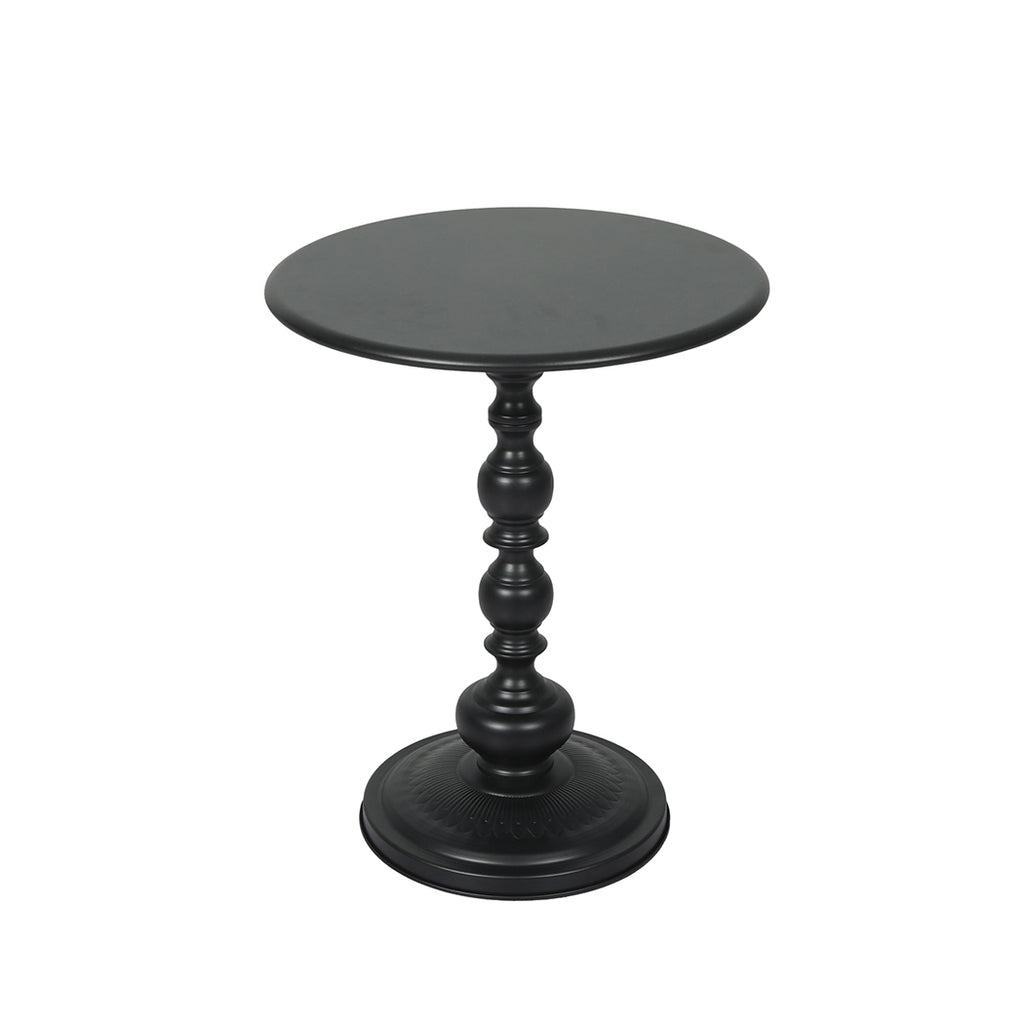 Levede Side Table Vintage End Round Black-1954802989973770241