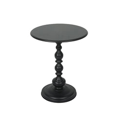 Levede Side Table Vintage End Round Black-1954802989973770241