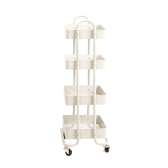Levede 4 Tiers Kitchen Trolley Cart White-1954802729440382977