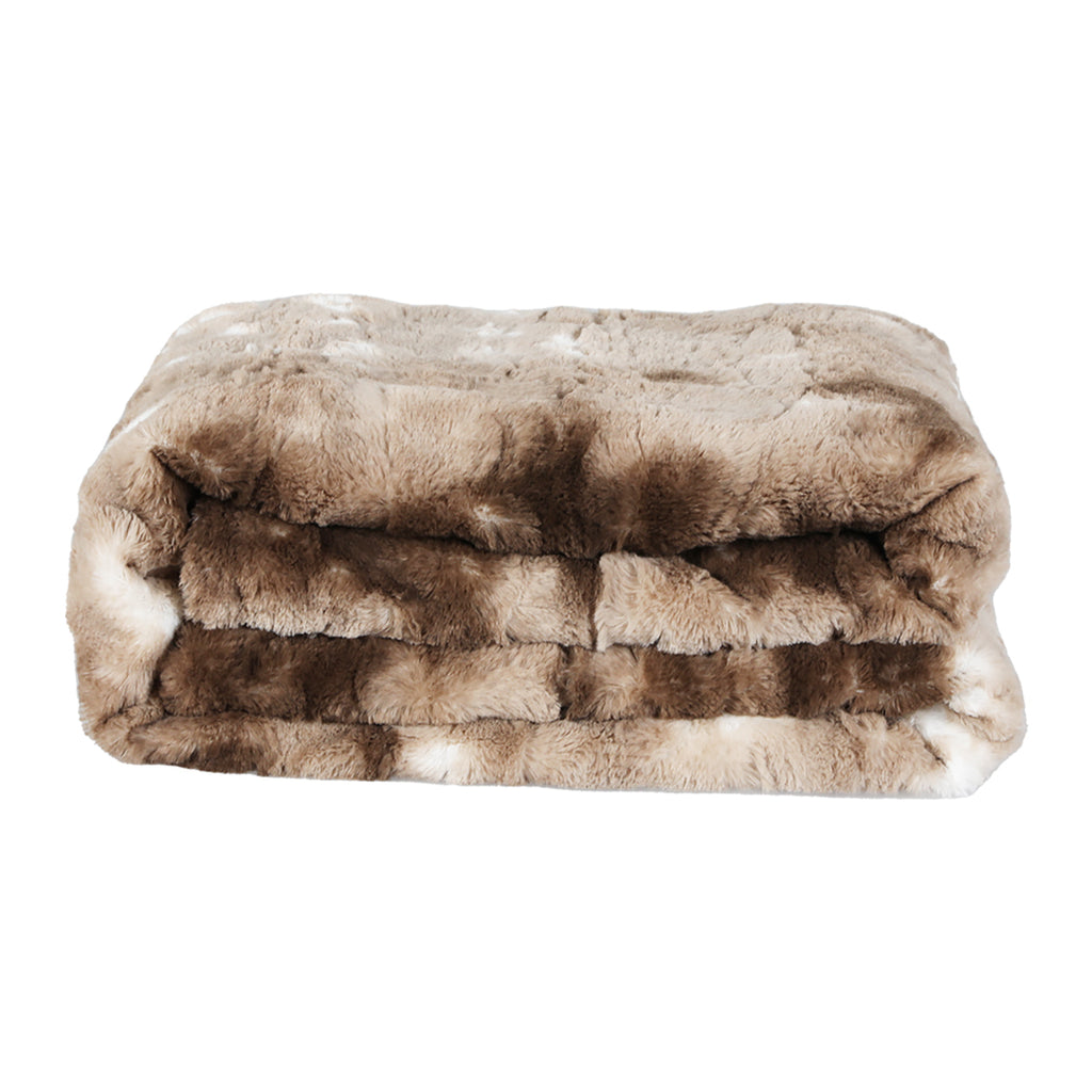 Dreamz Luxury Tie-dyed Blanket Brown 127cm x 152cm-1954802367232872449