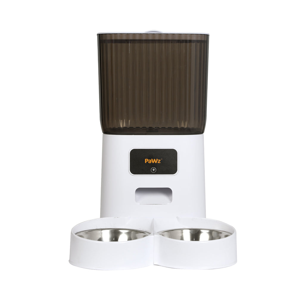 PaWz 5L Automatic Pet Feeder 2 Bowl White-1954802575639449601