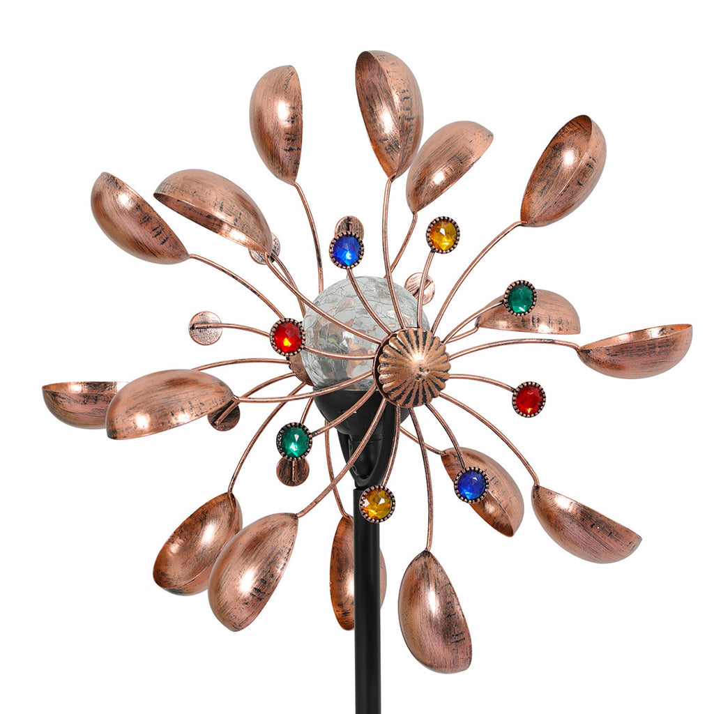 Garden Windmill Solar Light Wind Spinner-1954802331891666944