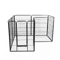 PaWz 8 Panel Pet Dog Playpen Puppy Exercise Black 24 inch-1954803023721140225
