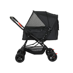 PaWz Pet Stroller Dog Cat Carrier Foldable Black-1954802607113506817