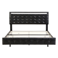 Levede  Floating Bed Frame Queen with Headboard LED Lights Mattress Base-1954802377370505217