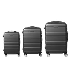 Slimbridge 3PC Luggage sets Suitcase Dark Grey-1954802817034227713