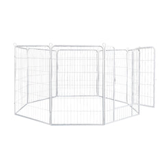 PaWz 8 Panel 40'' Pet Dog Playpen Puppy White 2.5kg Venison-1966287384941301761