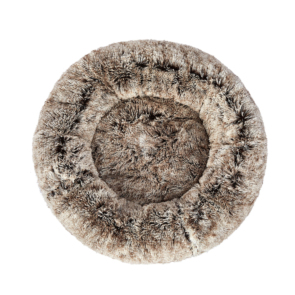 PaWz Pet Bed Cat Dog Donut Nest Calming XL Brown X-Large-1954802519809069057