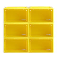 Stacked Sneaker Display Case 6x Clear Yellow-1954802602629795841