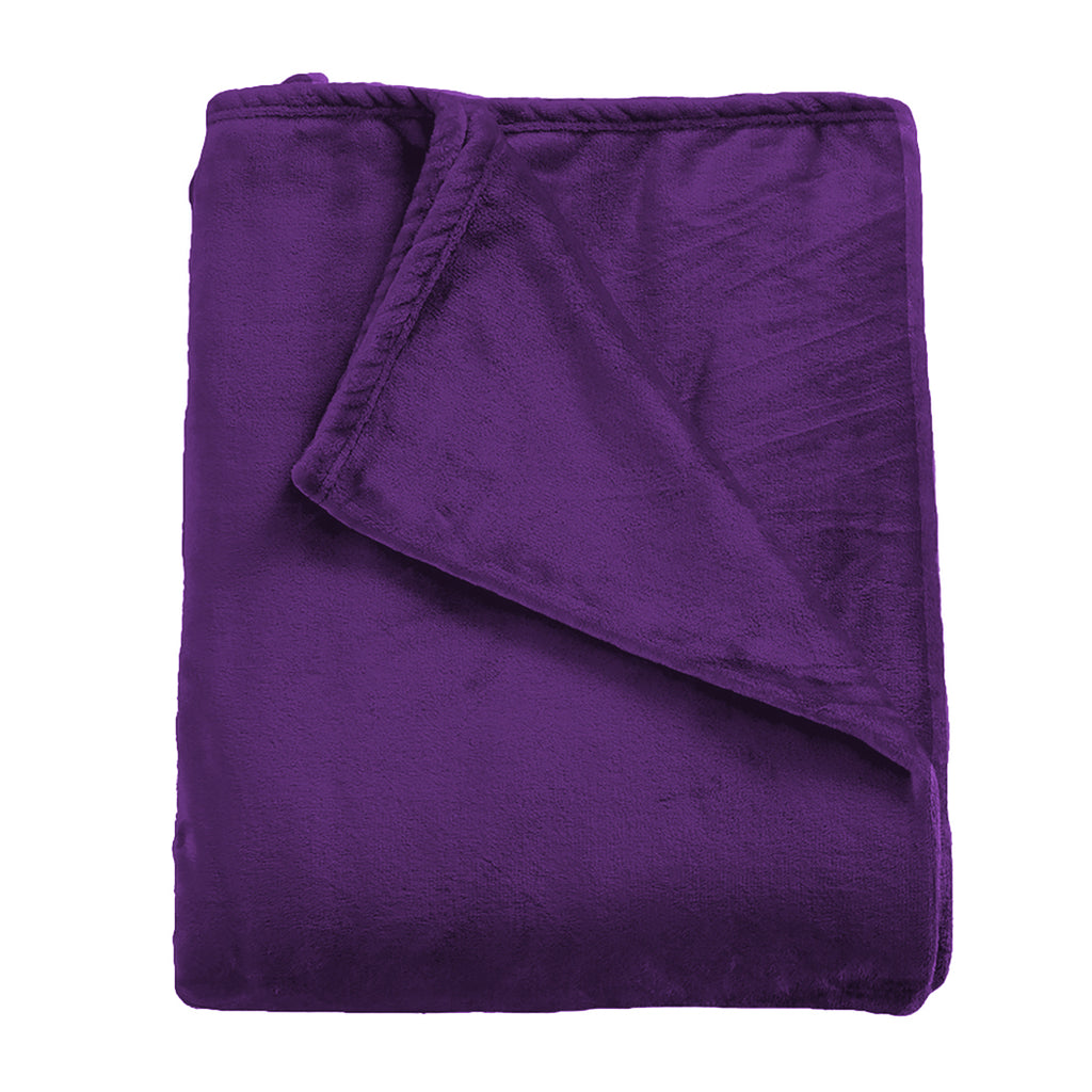 DreamZ 320GSM 220x160cm Ultra Soft Mink Aubergine Single-1954802938111201281