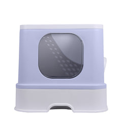 PaWz Cat Litter Box Fully Enclosed Toilet Purple-1954802512628420609