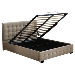 Levede Fabric Bed Frame Queen Tufted Beige-1954802922814574593
