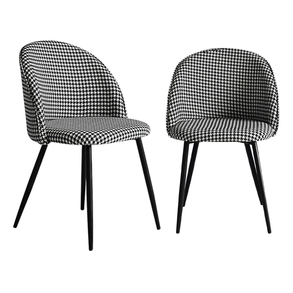 Levede 2x Dining Chairs Kitchen Cafe Black and White-1954802979513176065