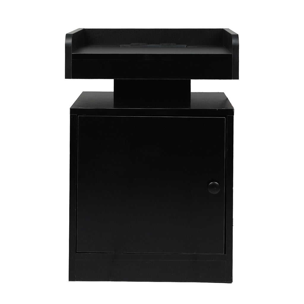 Levede Bedside Table USB Charger Outlet RGB Black-1963748907678830593