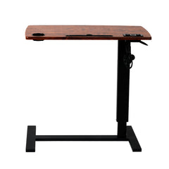 Levede Mobile Standing Desk Foldable Brown Fold-1954802680476078081