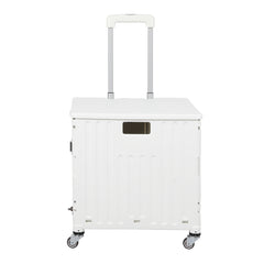 Folding Shopping Trolley Cart Portable Beige-1954802609462317057