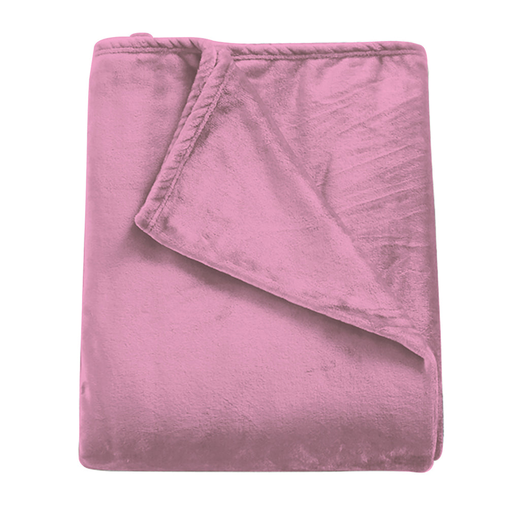 DreamZ 320GSM 220x240cm Ultra Soft Mink Pink Queen-1954802937716936705
