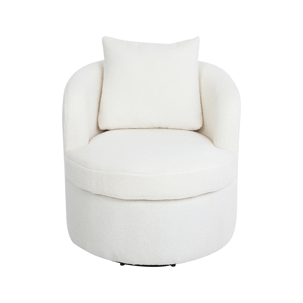Levede Fleece Swivel Chair-1954802380256186369