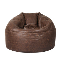 Marlow Bean Bag Chair Cover PU Couch Brown-1966287382361804801