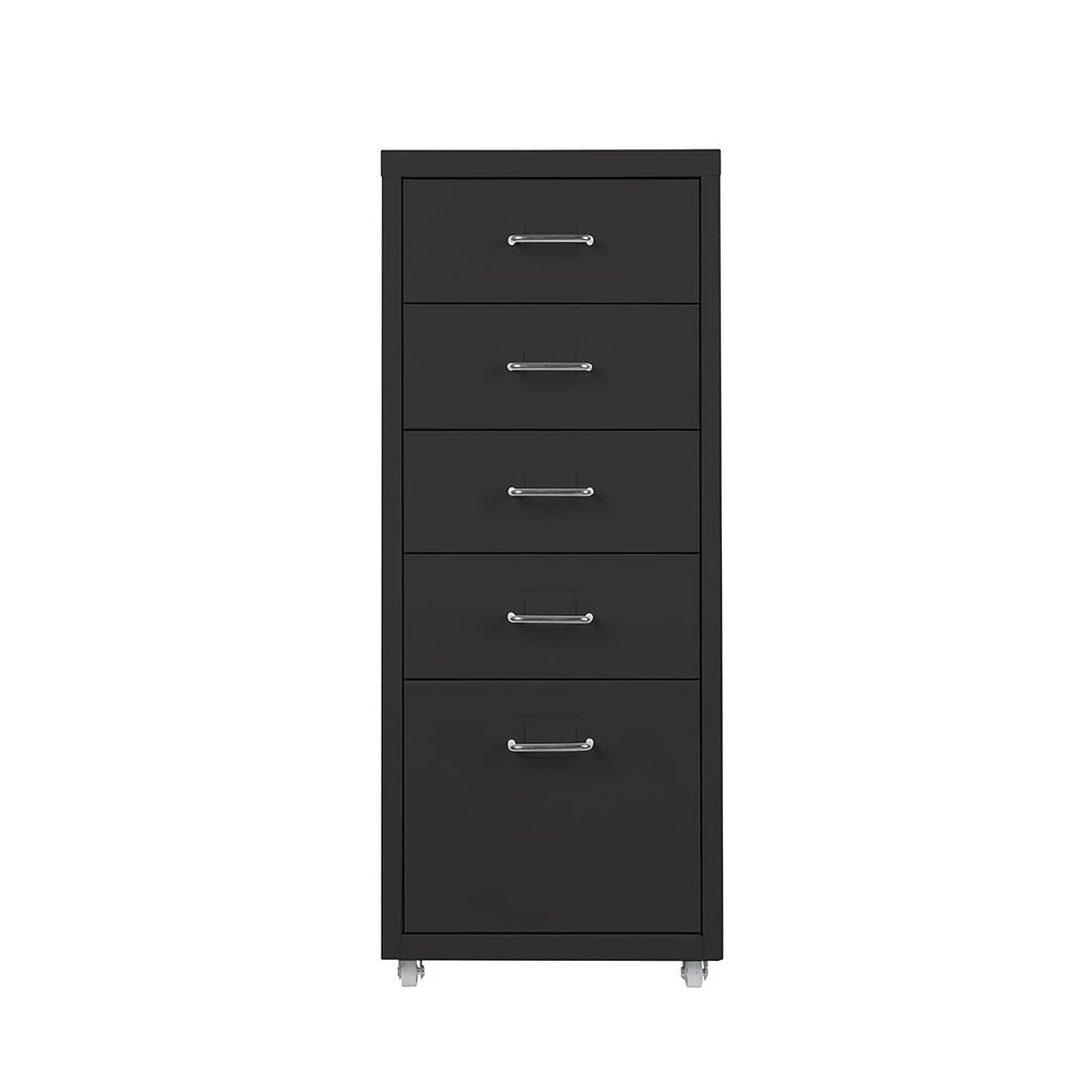 Levede 5 Drawer Office Cabinet Drawers Black-1954802727980765185