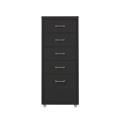 Levede 5 Drawer Office Cabinet Drawers Black-1954802727980765185