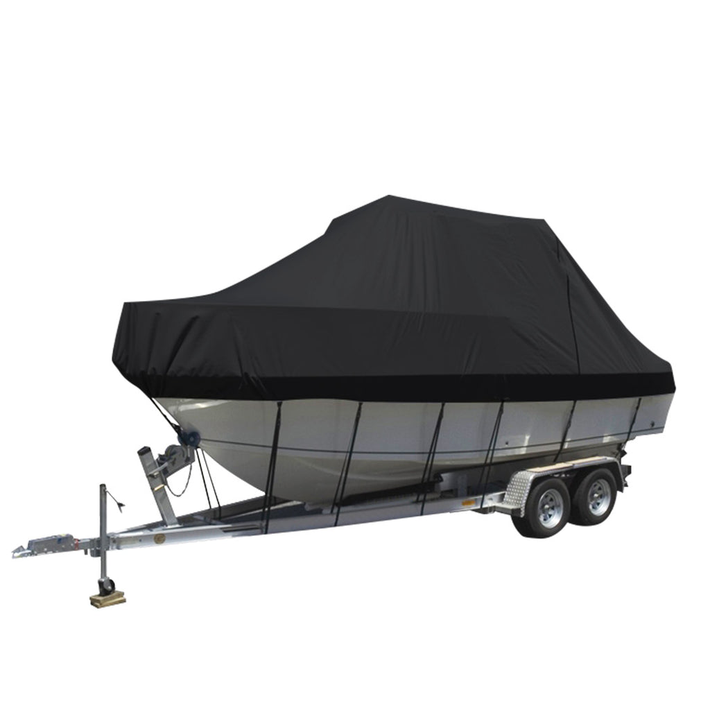 Boat Cover 12-14 FT Trailerable Weatherproof Black 14FT-1954802947657437185