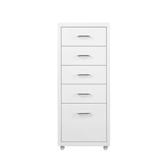 Levede 5 Drawer Office Cabinet Drawers White-1954802728165314561