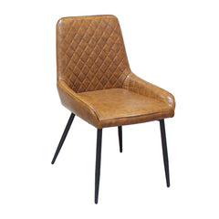 Dining Chairs x 4 Padded Seat PU Faux Leather-1954802379283107841