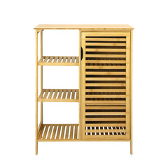 Levede  Bathroom Bamboo Storage Cabinet Natural-1954802383976534017