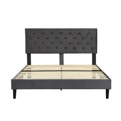 Levede Bed Frame Double Size Mattress Grey-1954802930125246465